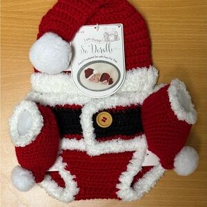 Red and White Santa Baby Outfit - Newborn